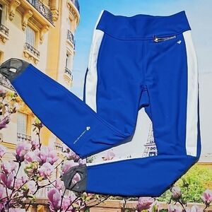 Obermeyer High Waisted Blue and White Stirrup Ski Pants Size 8